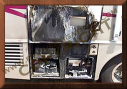 motorhome water heater fire